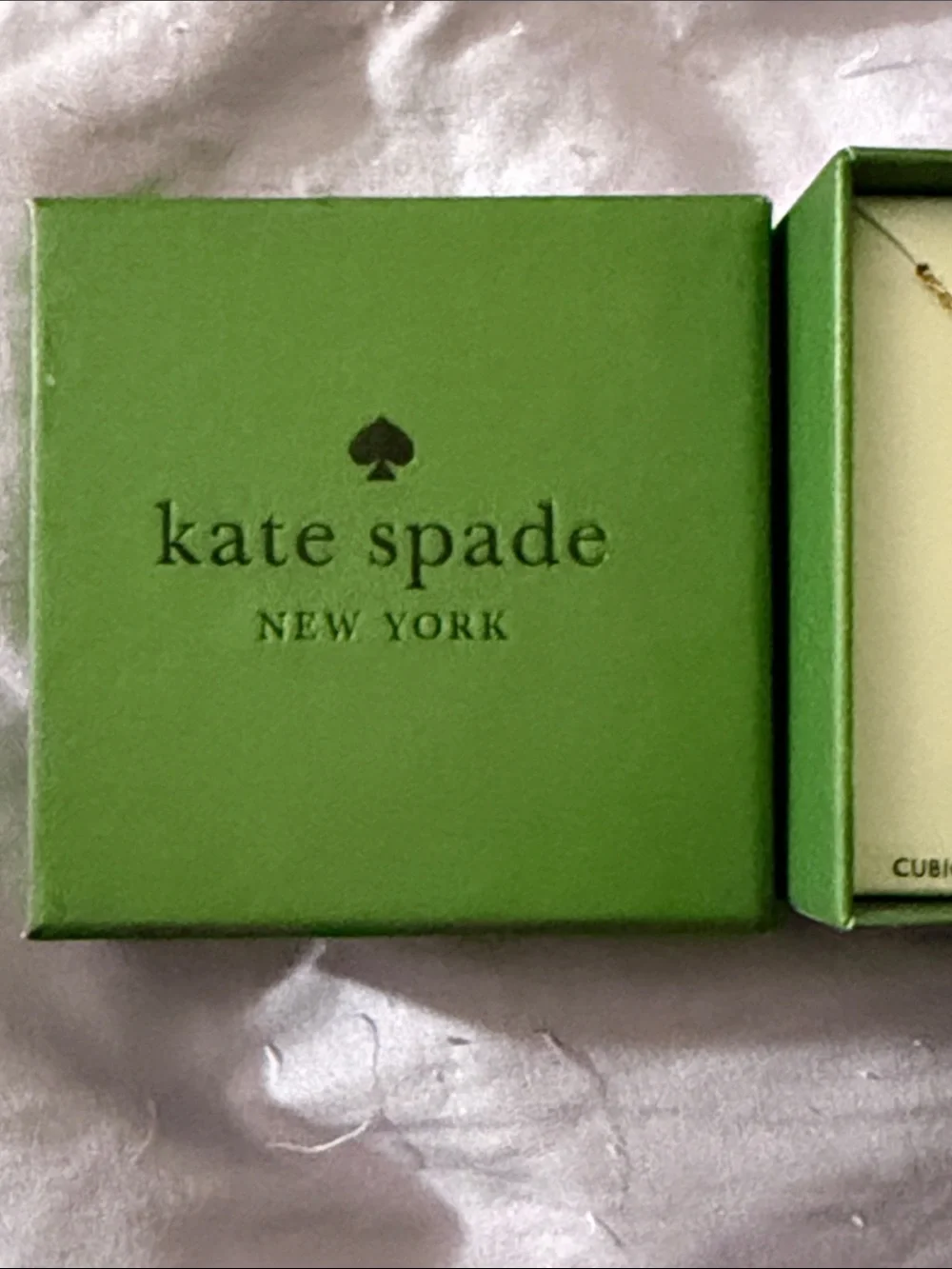 Kate Spade New York Gold Necklace with Green Heart Pendant-NWT
